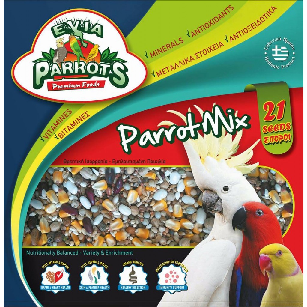 Evia Parrots Parrot Mix Πλήρες μείγμα για παπαγάλους