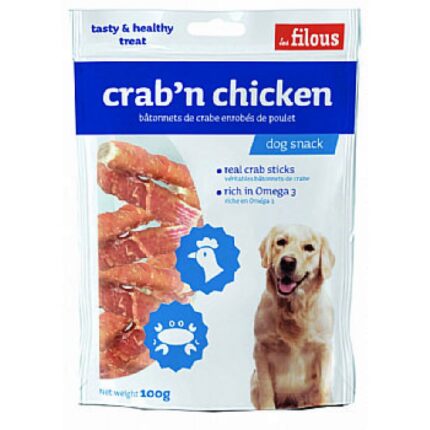 Les Filous Crab'n chicken λιχουδιά σκύλου με αληθινό καβούρι και κοτόπουλο