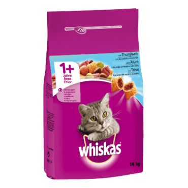 Whiskas Πλήρης Ξηρή Τροφή για Γάτα με Τόνο