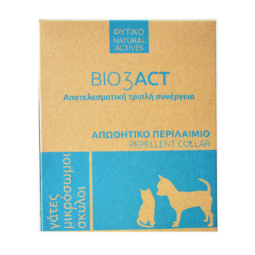 Bio3Act Φυτικό Αντιπαρασιτικό κολάρο για γάτα & σκύλο 35cm
